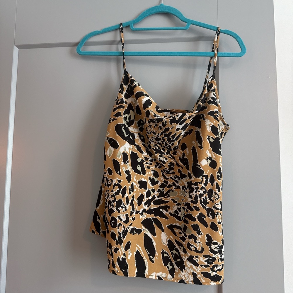 Topshop Animal Print Cami Top